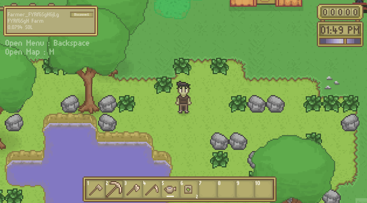 Tilling and watering fields